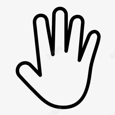 五个手指手指滑动图标图标