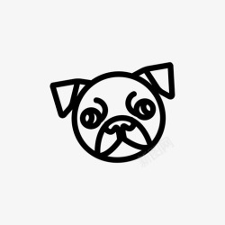 100个动物狗狐猴小狗图标高清图片