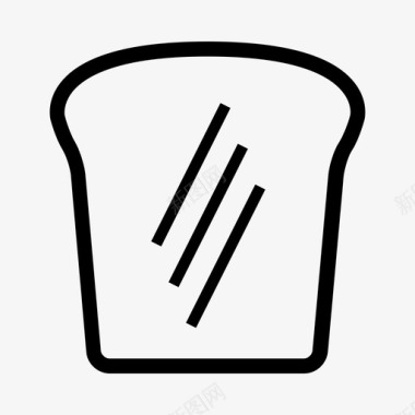 烤面包小麦面包早上图标图标
