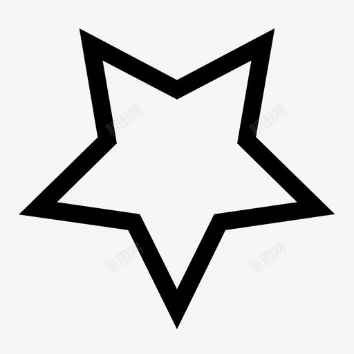 星星面形状图标svg_新图网 https://ixintu.com 侧面 几何 形状 星星 物体 面