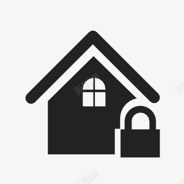 家庭安全住房盾牌图标图标