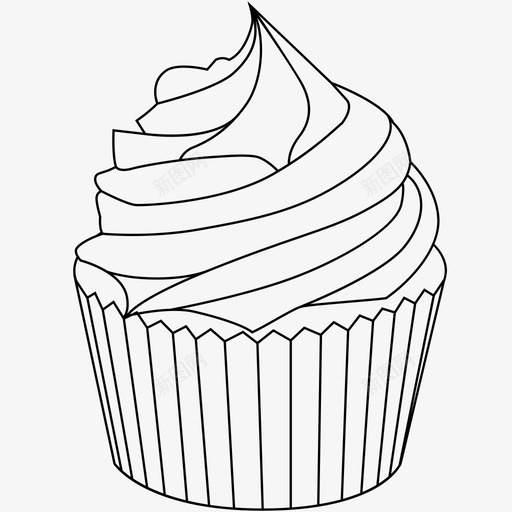 采购产品纸杯蛋糕糖果点心图标svg_新图网 https://ixintu.com 巧克力 点心 甜点 糕点 糖果 糖霜 纸杯蛋糕和麦卡龙 美味 采购产品纸杯蛋糕