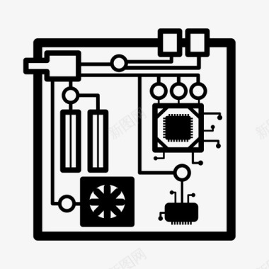 主板电路计算机芯片图标图标