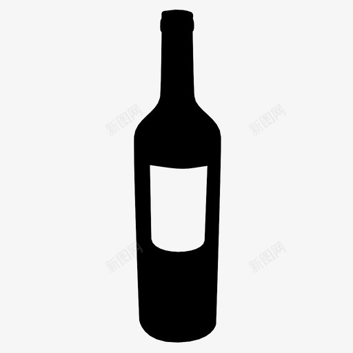 一瓶酒图标svg_新图网 https://ixintu.com 一瓶酒