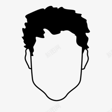 发型发型师脸图标图标