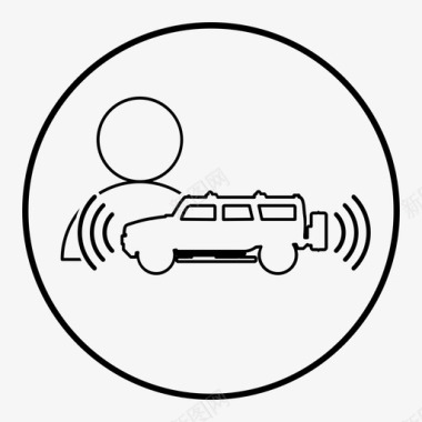带驾驶辅助的手动驾驶自动驾驶汽车图标图标