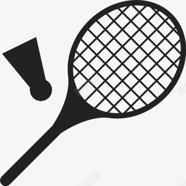 羽毛球梭子网球拍图标图标