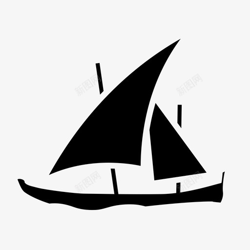 帆船海滩海湾图标svg_新图网 https://ixintu.com 帆船 海湾 海滩 船