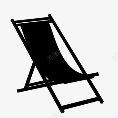 沙滩椅度假夏季图标图标