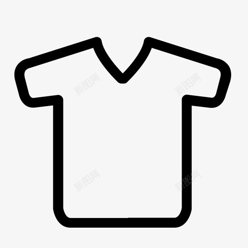 T恤白色v领图标svg_新图网 https://ixintu.com T恤 v领 印花 圆领 材料 标题 棉 白色 衣服
