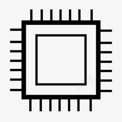 机械处理微芯片电路计算机图标高清图片