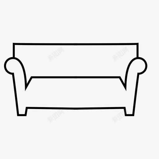 沙发长椅放松图标svg_新图网 https://ixintu.com 家 家具 放松 最小 沙发 沙发床 泡泡沙发 线 设计 长椅