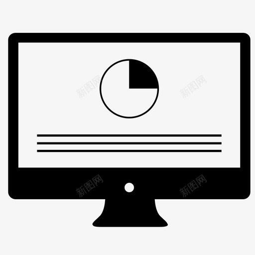 图表分析计算机图标svg_新图网 https://ixintu.com 事实 分析 图表 监视器 计算机 饼图