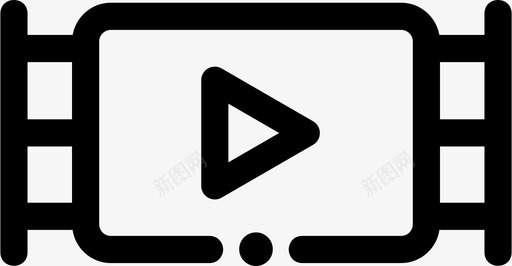 视频播放器电影影音制作图标svg_新图网 https://ixintu.com 影音制作 播放媒体 播放电影 播放视频 电影 电影播放器 线性图标杂项 视频制作 视频播放器 运动设计器