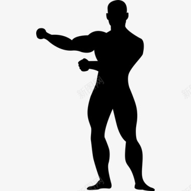 体操运动员站在黑色的剪影人体操运动员图标图标