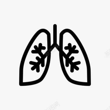 肺简单氧气图标图标