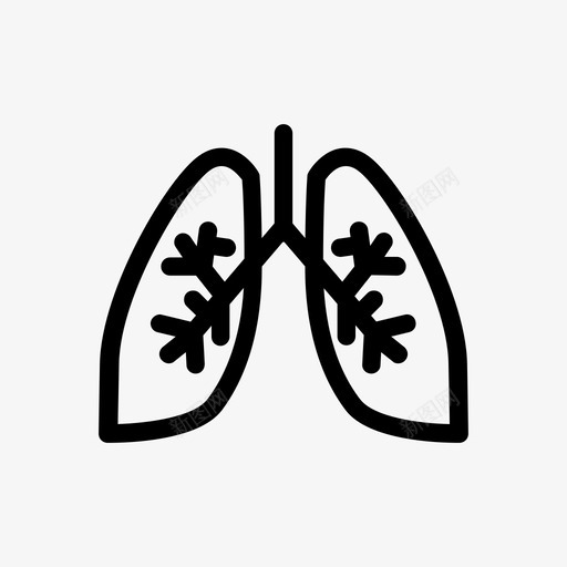 肺简单氧气图标svg_新图网 https://ixintu.com 323 二氧化碳 人肺 健康 心血管 氧气 简单 肺