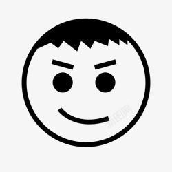 傻人有傻福傻笑自负表情图标高清图片
