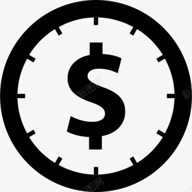 美元硬币商业人力资源图标图标