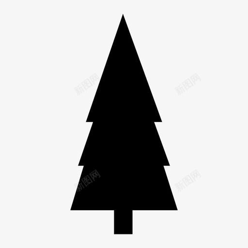 树圣诞树森林图标svg_新图网 https://ixintu.com 公园 圣诞树 室外 户外 树 森林 自然