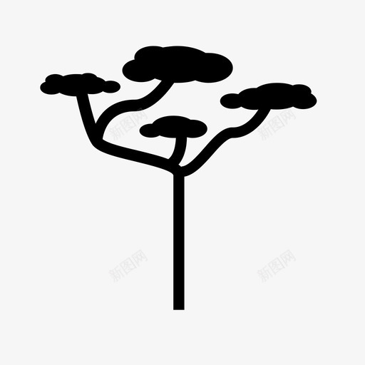 树非洲树绿色图标svg_新图网 https://ixintu.com 松树 树 波浪 绿色 自然 非洲树