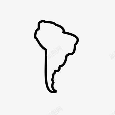 南美洲大陆地理位置图标图标