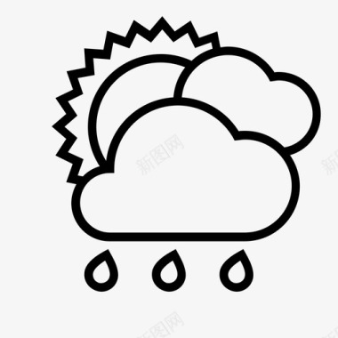 雨气象雨天气图标图标