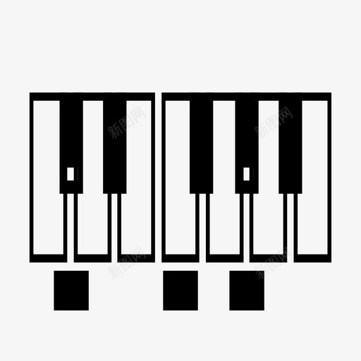钢琴键音乐和弦记谱图标svg_新图网 https://ixintu.com 位置 演奏 管弦乐队 表演 记谱 钢琴和弦 钢琴键 音乐和弦 音符