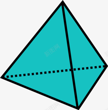 四面体三维三维形状图标图标