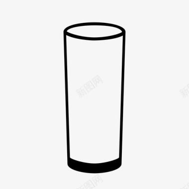 柯林斯玻璃饮料空杯图标图标