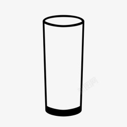杜松子酒柯林斯玻璃饮料空杯图标高清图片
