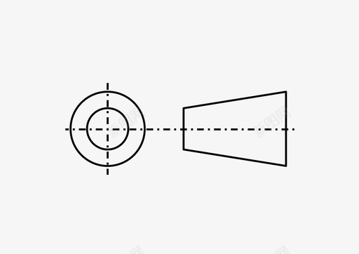 第三角正字法第三角绘图图标svg_新图网 https://ixintu.com 第三角 第三角正字法 绘图