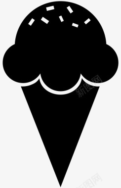 冰淇淋筒招待甜食图标图标