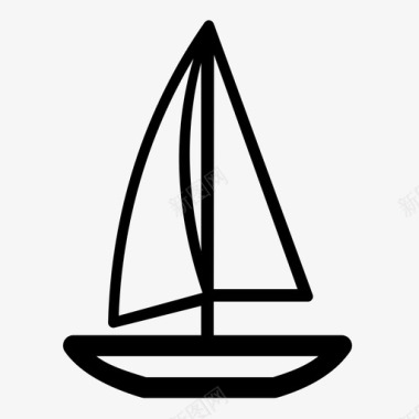帆船水夏天图标图标