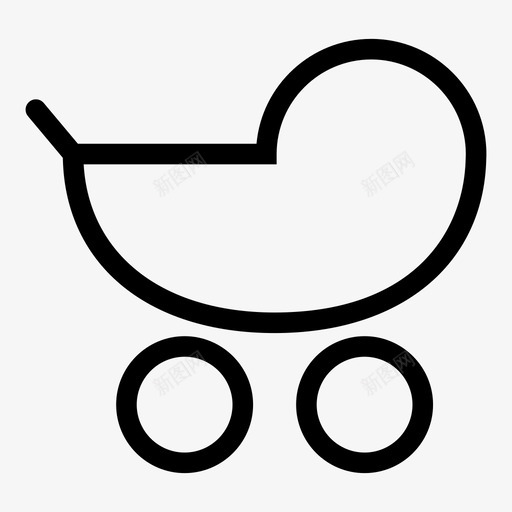 婴儿车推车儿童图标svg_新图网 https://ixintu.com 儿童 婴儿 婴儿车 推 推车
