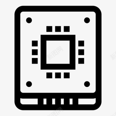 固态硬盘电子磁盘技术图标图标