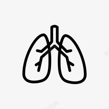肺人呼吸图标图标