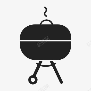 烧烤野营木炭图标图标