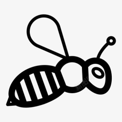 工蜂蜜蜂蜂巢昆虫图标高清图片