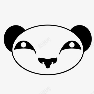 熊猫头动物图标图标