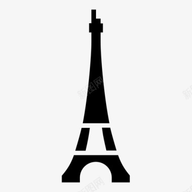 埃菲尔铁塔巴黎地标图标图标