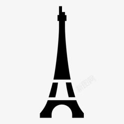 法国建筑埃菲尔铁塔巴黎地标图标高清图片