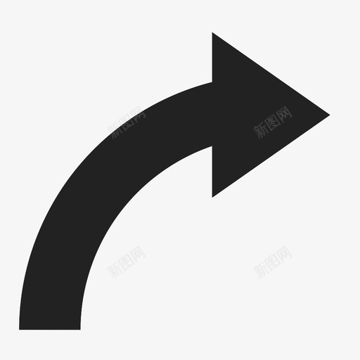 箭头台阶右侧图标svg_新图网 https://ixintu.com 台阶 右侧 导向 导航 常规 方向 曲线 箭头