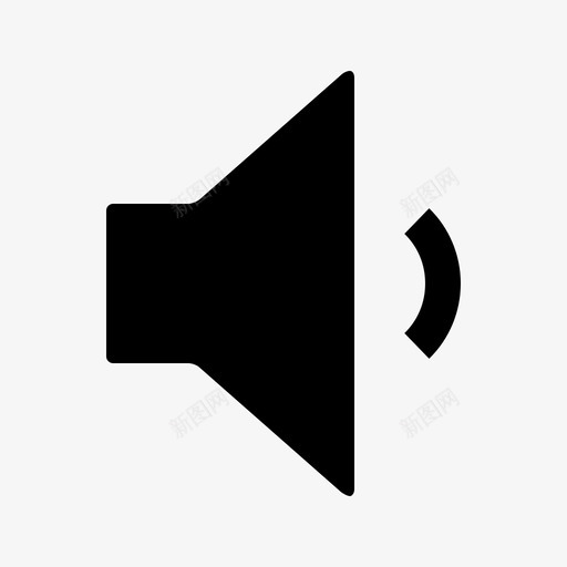 音量可听音频图标svg_新图网 https://ixintu.com 低 低声音 低音量 可听 安静 扬声器 标志性 音量 音频