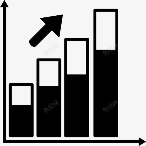 图表向上统计图标svg_新图网 https://ixintu.com 信息图表 向上 图表 增加 增长 统计 进展
