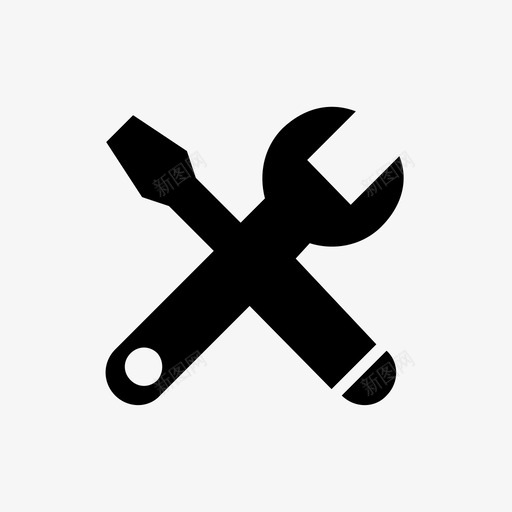 工具建造者diy图标svg_新图网 https://ixintu.com diy 图标v1-字形集 工作工具 工具 建造者 扳手 螺丝刀 设置
