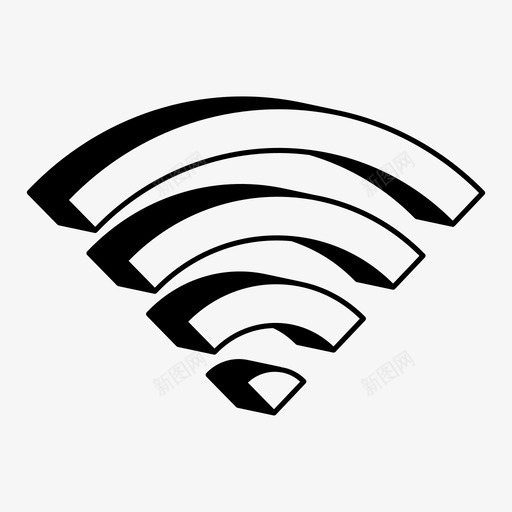 wifi信号阴影图标svg_新图网 https://ixintu.com rss源 wifi 互联网信号 信号 在线 已连接 并行 连接 阴影