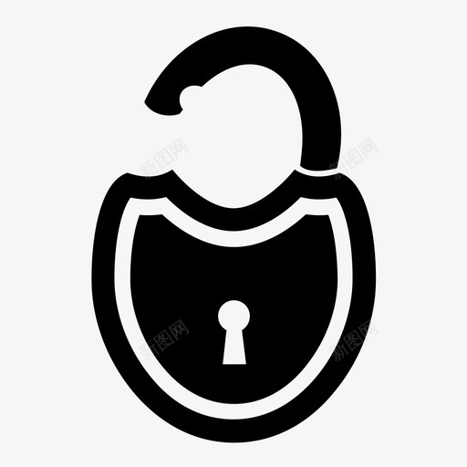 解锁安全保护图标svg_新图网 https://ixintu.com 主 保护 安全 密码 打开锁 解锁 锁和钥匙 锁定