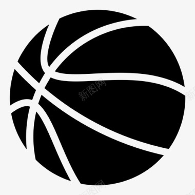 篮球球类运动球图标图标