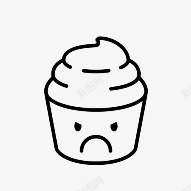 愤怒卡瓦伊冷冻酸奶图标图标